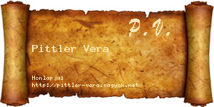 Pittler Vera névjegykártya